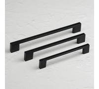 Handle & Home Square Matt Black Handles - 128mm Handle