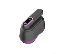 Handle Lint Shaver for Home Employment with Large Electric Container Foldable Waste Double-Blade Fabric Cleaner Rechargeable Mobile Hairball Remover - 4-core Motor (White/Purple)(Purple Gray)