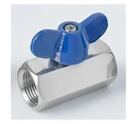 Handle Mini Ball Valve Stainless Steel Leather Tube Pagoda Internal/External ThreadPN63 Miniature Water Valve Switch(F-F,1/8")