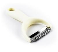 Handle Papaya Shredder Tool Stainless Steel Blade Vegetable Slicer for Salads Salad Maker Fast & Easy carrots potatoes beets cucumber (White Plastic Handle)