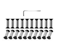 Handle Scale Screw Set Alloy Countersunk Socket-Drive Fasteners, 20-Piece Hardware for Assembly, Repair, and Maker Work