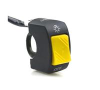 Handle Switch Button Motorcycle Scooter Second Line Headlight Handle Switch 12V Switch Waterproof(Yellow)