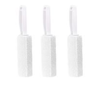 Handle Toilet Bowl Cleaner Pumice Stone Sticks Toilet Bowl Stain Ring Remover Toilet Cleaner Hard Water Build up Remover with Ergonomic Handle for Kitchen/Bath/Pool/Household Cleaning (1, White)