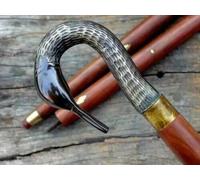 Handle Walking Duck Stick Brass Cane Wooden Vintage Head Style Antique-Designer