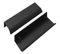 Handle Wall-mounted Black Aluminium Cabinet Storage Accessory D-Pull vidaXL
