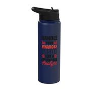 Handle Your finances Wisely Stainless Steel Insulated Water Bottle