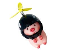 Handlebar Animals | Adorable Animal with Helmets Handlebar Ornament | Cute Swine Ornaments Motorcycle Decorations