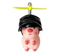 Handlebar Animals, Motorcycle Handlebar Decorations, Adorable Animal with Helmet Handlebar Ornament - Cute Pig Ornaments, Motorcycle Handlebar Decorations