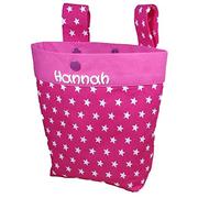 Handlebar Bag Stars with Name, Children's Bicycle Bag, Children's Bicycle Bag, Playpen Bag, Scooter Bag, Colour: Pink
