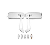 Handlebar Bar End Mirrors 8mm/10mm Universal Side Mirror Mobike Accessories Motorcycle Handlebar Rear View Mirrors Rectangle Black Square Smoke Blue Glass