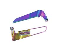 Handlebar Bar End Mirrors Motorcycle Modified With Colorful Rear Blue-Tinted Mirrors, Adjustable Rearview Mirror With Invisible Wing Model For All Types Of Motorcycles