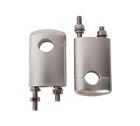 Handlebar Bar Risers For BMW R45 R65 R75 R80 R90 R100 Handlebar Mounts Clamp Riser 48mm Motorcycle Height Rise Adapter Accessories Handlebar Risers Clamp(Silver)