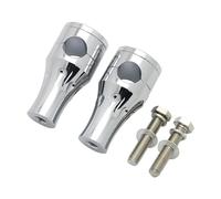 Handlebar Bar Risers For Dragstar V-Star DS400 650 XVS950 1100 1" (Silver) | Compatible with XVS1300 25mm Motorcycle Clamp Mount Easy Installation Durable Sturdy Build Precision Fit Stable Performance