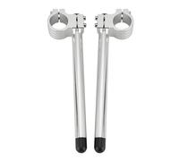 Handlebar Clamp 35mm/37mm/38mm/39mm/41mm/43mm/45mm/48mm/50mm/51mm Forks 2 X Handlebars Aluminum Motorcycle CNC Clip-ons Grip Motorcycle Bar Clamps(914Silver 43mm)