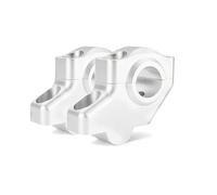 Handlebar Clamps Risers For KLX250S For KLX400SR For KLX650R For KLX300 22 Mm 7/8" Motorcycle Handlebar Risers Extension Back Moved Riser Bars Riser Clamp(Matte Silver)