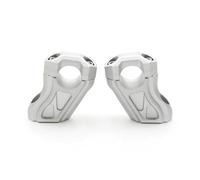 Handlebar Clamps Risers For R NINE T For RNINET For R9T For R 9 T 2014-2020 2021 2022 2023 Handlebar Riser Mount Extension Clamps Bars Riser Clamp(Silver)