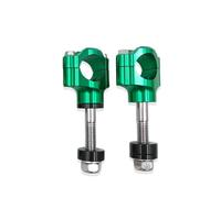 Handlebar Clamps Risers Handlebar Clamp Adjustable M 12 1 1/8" Riser Universal Motorcycle Accessories Bars Riser Clamp(M12-Green)
