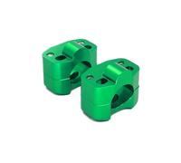 Handlebar Clamps Risers Motorcycle 1 1/8" 28 Mm Universal Handlebar Risers Adjustable Fat Bar Clamps Adapter Bars Riser Clamp(Green)