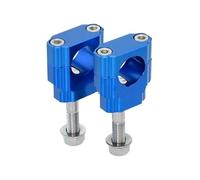 Handlebar Clamps Risers Motorcycle Fat Bar Handlebar Riser Clamps M 10 M 12 7/8" 11/8" 28 Mm Handlebar(M10 Blue)