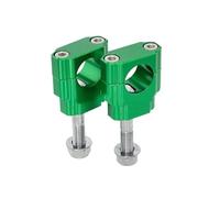 Handlebar Clamps Risers Motorcycle Fat Bar Handlebar Riser Clamps M 10 M 12 7/8" 11/8" 28 Mm Handlebar(M12 Green)