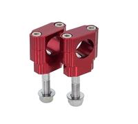 Handlebar Clamps Risers Motorcycle Fat Bar Handlebar Riser Clamps M 10 M 12 7/8" 11/8" 28 Mm Handlebar(M12 Red)