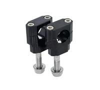 Handlebar Clamps Risers Motorcycle Fat Bar Handlebar Riser Clamps M 10 M 12 7/8" 11/8" 28 Mm Handlebar(M10 Black)