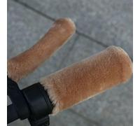 Handlebar Cover And Brake Lever Covers Set For Motorcycles, Soft Synthetic Velvet Plush Keeps Hands Warm, Elastic Fit For Different Handlebars, Non Slip(khaki)