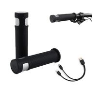 Handlebar Cover, Mountain Bike Indicators for 22mm Handlebars Scooter Flashing Light Handle with 5 Lighting Modes Bicycle Grips with 140 mAh Lithium Battery for Most Bicycle Handlebars On the Market
