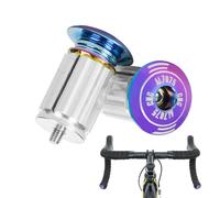 Handlebar End Cover, Handlebar Ends - Aluminum Alloy Handle Grip Grip Cover 1 Pair Bar Ends | Cycling Handlebar Grips Cap, End Caps