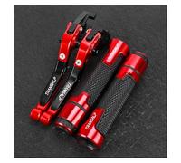 Handlebar Ends For H&DA TRANSALP XLV 600 650 700 Xlv650 Motorcycle Extendable Brake Clutch Levers Handbar Grips(Red)