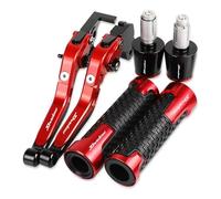 Handlebar Ends for H&DA VT1100 C2 Sabre Shadow Motorcycle Brake Clutch Levers Non-Slip Handlebar Knobs Handle Hand Grips(Red4)