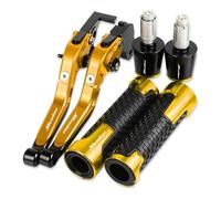 Handlebar Ends for H&DA VT1100 C2 Sabre Shadow Motorcycle Brake Clutch Levers Non-Slip Handlebar Knobs Handle Hand Grips(Gold3)