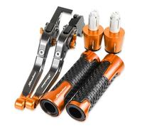 Handlebar Ends for H&DA VT1100 C2 Sabre Shadow Motorcycle Brake Clutch Levers Non-Slip Handlebar Knobs Handle Hand Grips(Orange4)
