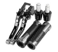 Handlebar Ends for H&DA VT1100 C2 Sabre Shadow Motorcycle Brake Clutch Levers Non-Slip Handlebar Knobs Handle Hand Grips(Gray)