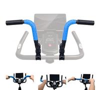 Handlebar Extender for Peloton Indoor Exercise Bikes, 1 Pair of Ultimate Handlebar Extension of Peloton Accessories (Sheep-horn (with Blue Tapes & Grips))