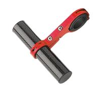 Handlebar Extension Clamp, Bike Handlebar Extender Lightweight Waterproof Aluminum Alloy Carbon Fiber for Phone Mount for Headlight (Red Single Clamp)