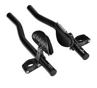 Handlebar Extension, Triathlon Handlebar Road Bike TT Rest Bar Time Trial Bicycle Handlebar Handlebar Armrest Clip from Aluminum Alloy for Mountain Bikes (Black)
