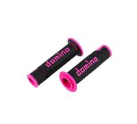 Domino A450 Road Racing Motorcycle handlebar Grips Black and Pink - Medium Soft