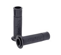 DOMINO Pair of Anthracite/Black Motorcycle Handlebar Grips for Sport Bike