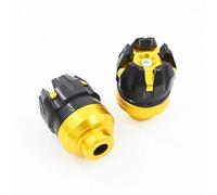 Handlebar Guard 1Pair Universal Motorcycle Wheel Protection Crash Cups Colorful Motorbike Protector For Scooter Aluminum Motorcycle Handguards(Golden)