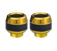 Handlebar Guard 2 Pcs Aluminum Alloy Universal Motorcycles Falling Protector Explosion-proof Front Fork Cups Sliders Crash Motorcycle Handguards(Gold)