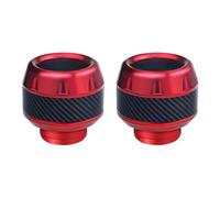 Handlebar Guard 2 Pcs Aluminum Alloy Universal Motorcycles Falling Protector Explosion-proof Front Fork Cups Sliders Crash Motorcycle Handguards(Red)