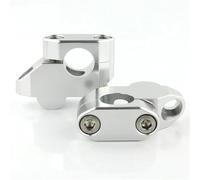 Handlebar Height Adapter Motorcycle Handlebar Riser Heighten For KAWASAKI For ZRX1200R KLX140R/RF/RL KLX230 230SE/R/RS/S/SM KX65 Mount Clamp Adapter(Silver)