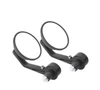 Handlebar Mirror 7/8'' Pair Motorcycle CNC Aluminium Round RearView Mirror Handle Bar End Side Mirror Blue/White Universal Foldable Rearview Mirror