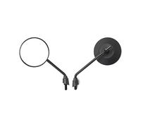 Handlebar Mirror Motorcycle Rearview Mirror Scooter E-Bike Back Side Convex Mirror 2pcs Universal Retro Adjustable Matte Black Silver Round Rear View Side Mirror(Model B black)