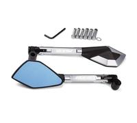 Handlebar Mirror Motorcycle Rearview Mirrors For For MONKEY 125 MSX125 MSX For GROM Handlebar Rear View Side Mirror Shock-absorbing Effect Motorbike Rearview Side Mirrors(Silver)