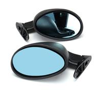 Handlebar Mirror Pair Cl&assic Retro Universal Door Side Wing Rear View Mirror Blue Len for Rod Flat Rearview