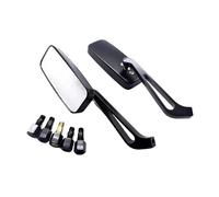 Handlebar Mirror Universal Side Mirror Mobike Accessories Motorcycle Handlebar Rear View Mirrors Rectangle Black Square Smoke Blue Glass 8mm/10mm
