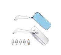 Handlebar Mirror Universal Side Mirror Mobike Accessories Motorcycle Handlebar Rear View Mirrors Rectangle Black Square Smoke Blue Glass 8mm/10mm