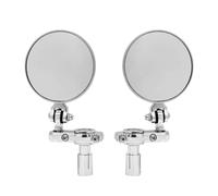 Handlebar Mirrors Universal 7/8" 22mm Motorcycle Round Mirrors | Universal 7/8" 22mm Motorcycle Round Mirrors Handlebar Wing Foldable Mirrors Aluminum Black Handle Bar End Rearview Side